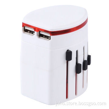 2014 dual USB universal travel adapter with USA/Australia/Europe/UK worldwide plugs